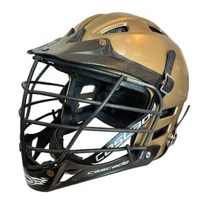 Lacrosse Helmet Medium/Large Cascade CPV Vegas Gold Metal Facemask NOCSAE Safety